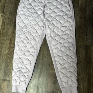 Athleta Quilted Joggers in Shasta Purple.